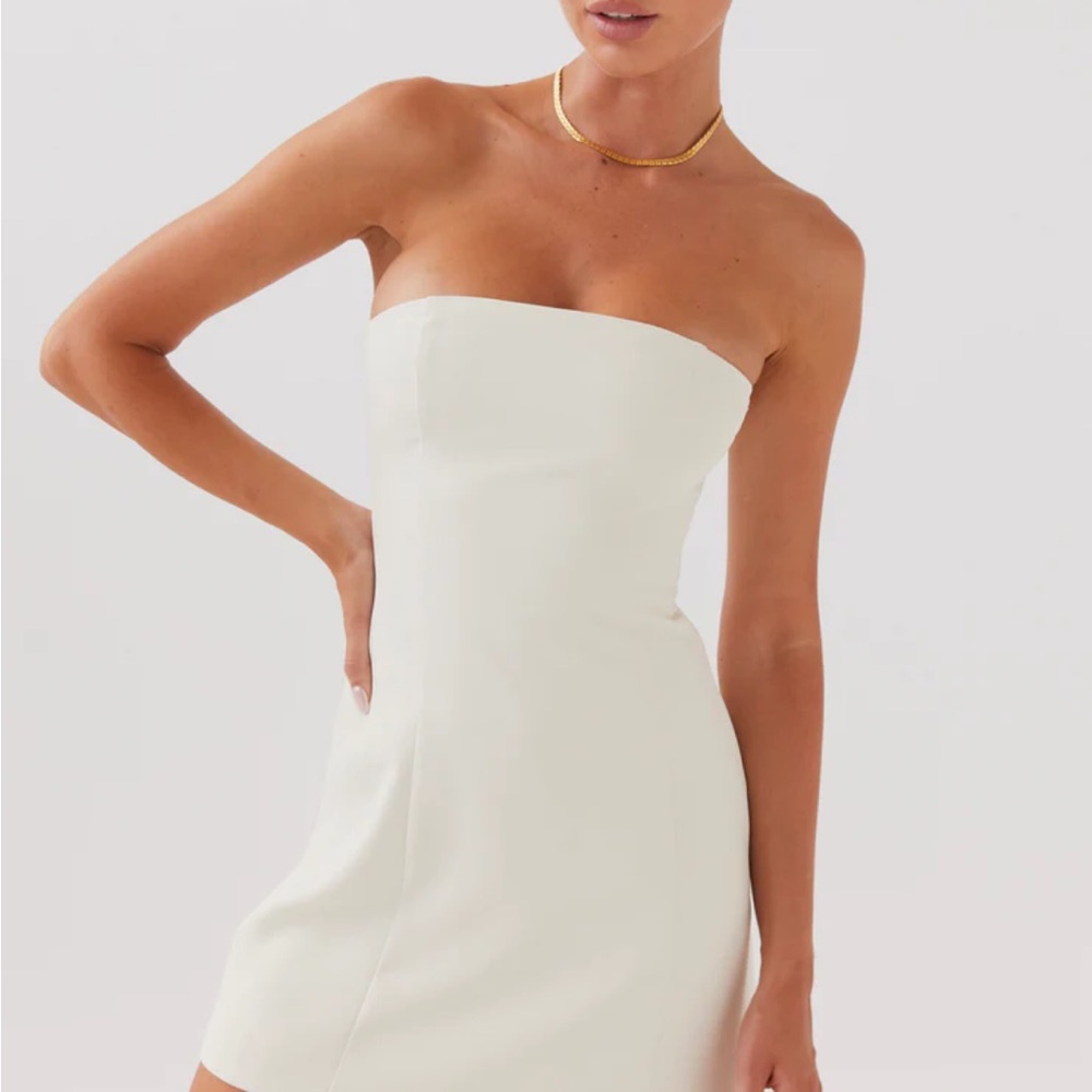 Peppermayo white grad dress